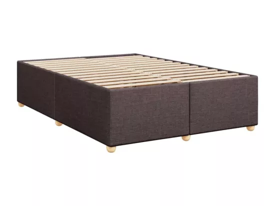 Sommier à lattes de lit avec matelas Marron foncé 160x200 cm