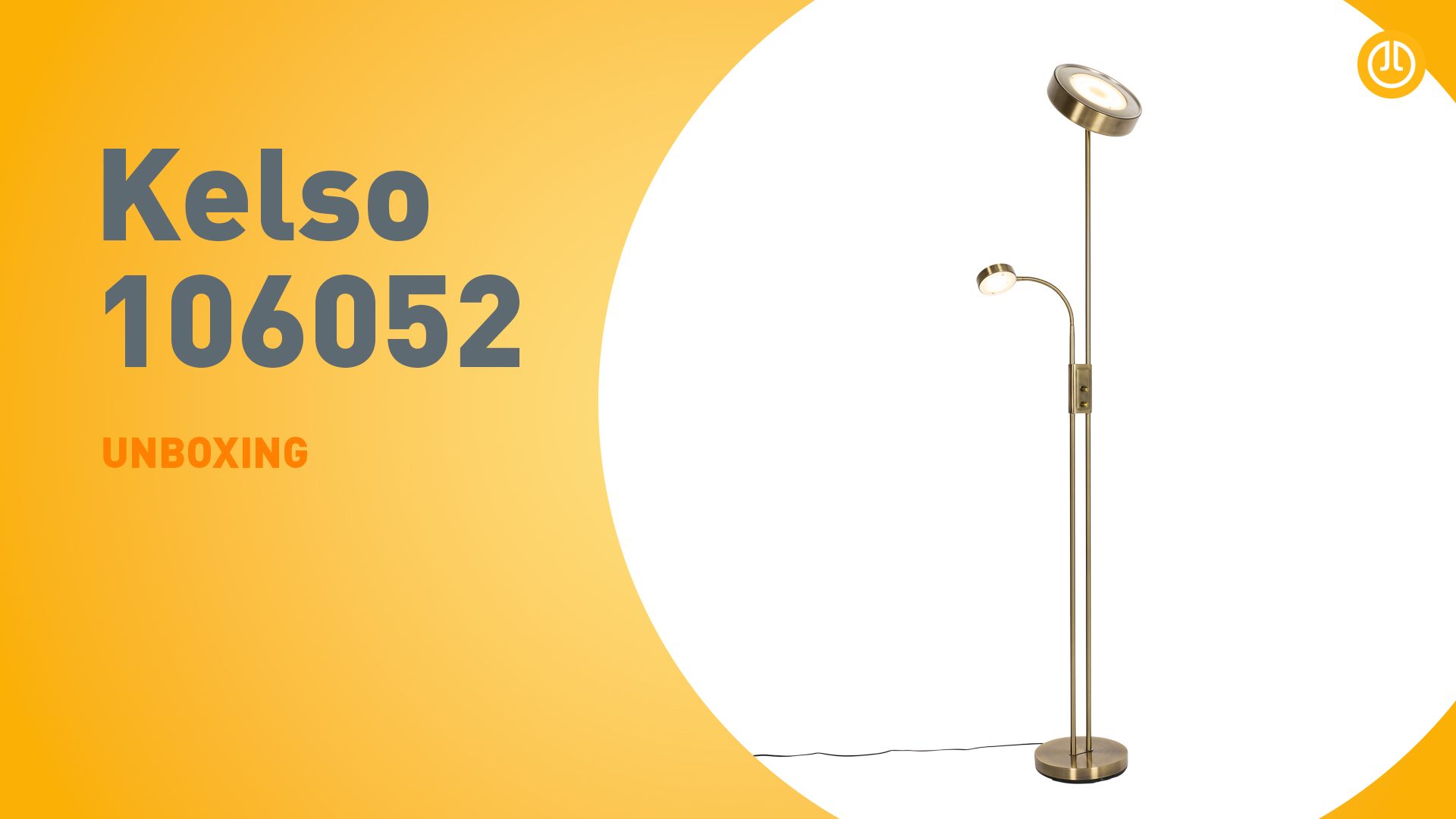 Vloerlamp brons incl. LED en dimmer met leeslamp - Kelso