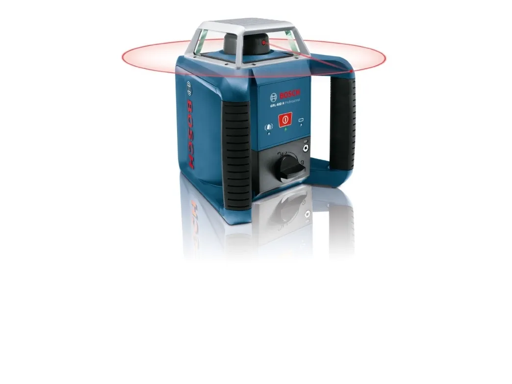 Bosch GRL 400 H Professional, 400 m, 0,08 mm/m, 5°, 600 rpm, Rød, 635 nm (< 1 mW)