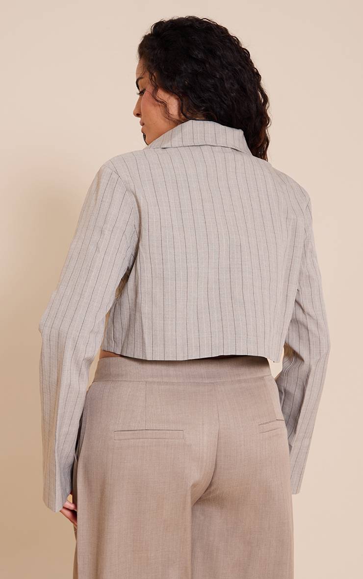 Taupe Blazer Court Boxy Oversize