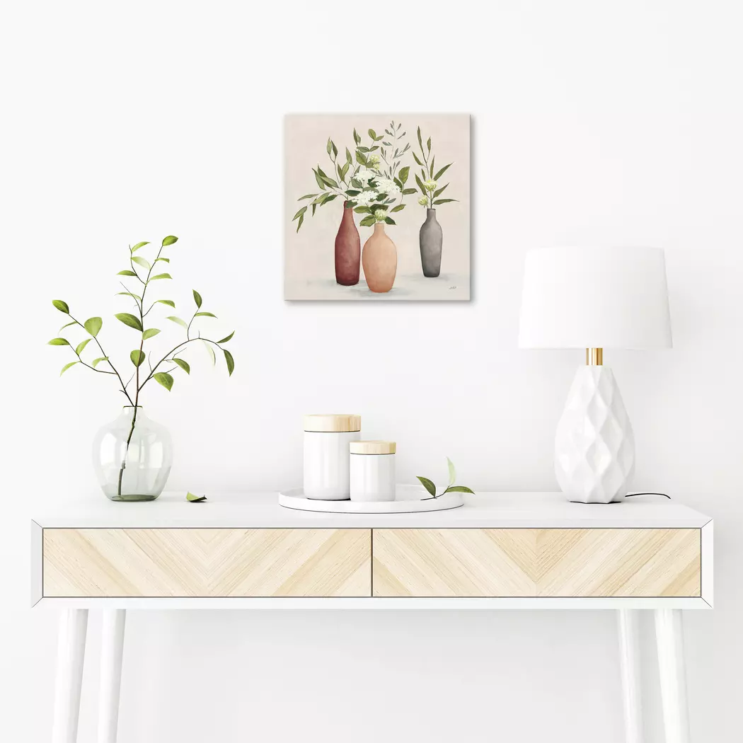 Wandbild 30 x 30 cm Natural Bouguet I