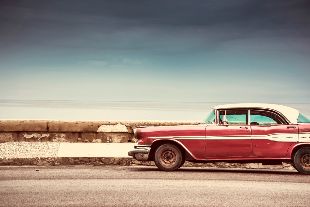 Akustikbild ROTER OLDTIMER 80x120cm, 7kg