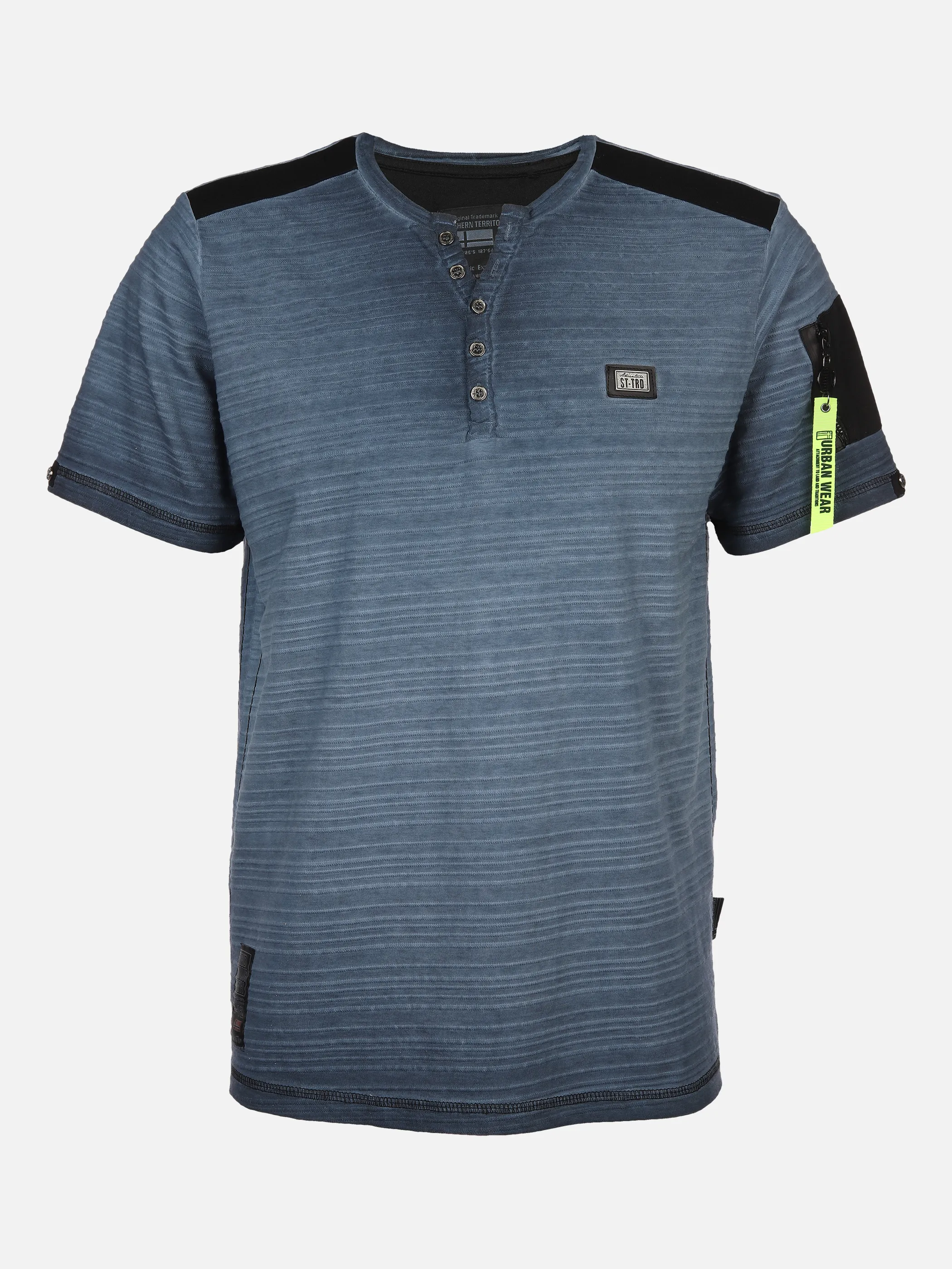 Herren Henleyshirt mit Struktur
