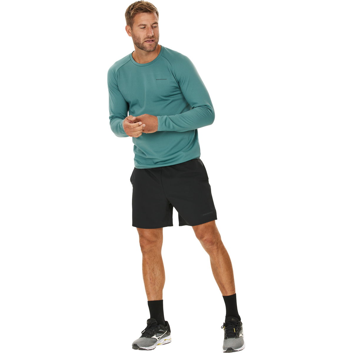 Endurance Avan Waffle Langærmet Løbe T-shirt Herre