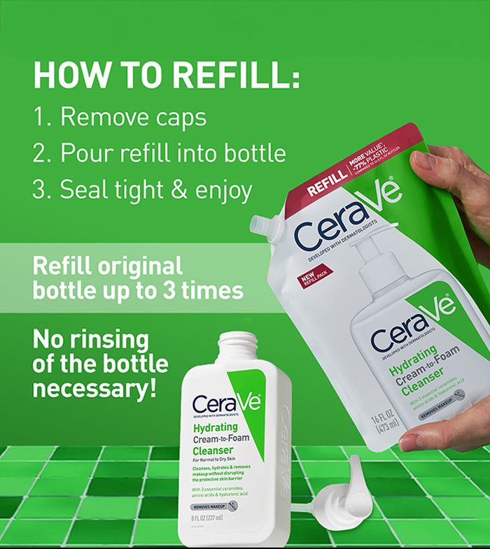 Hydrating Cream-to-Foam Cleanser Refill