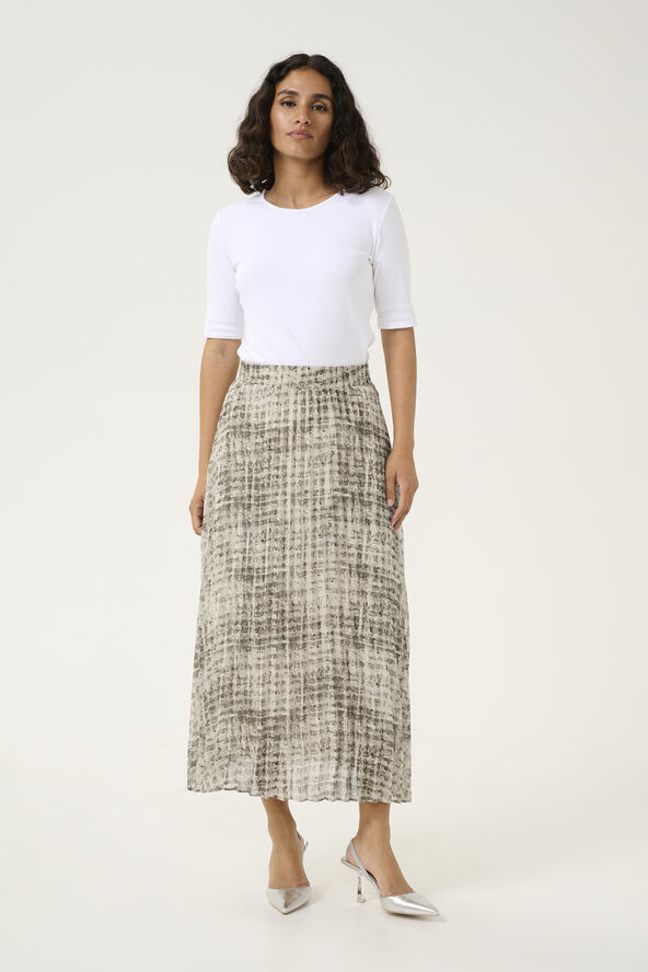 Kaffe KAtrinike Skirt Grey texture check