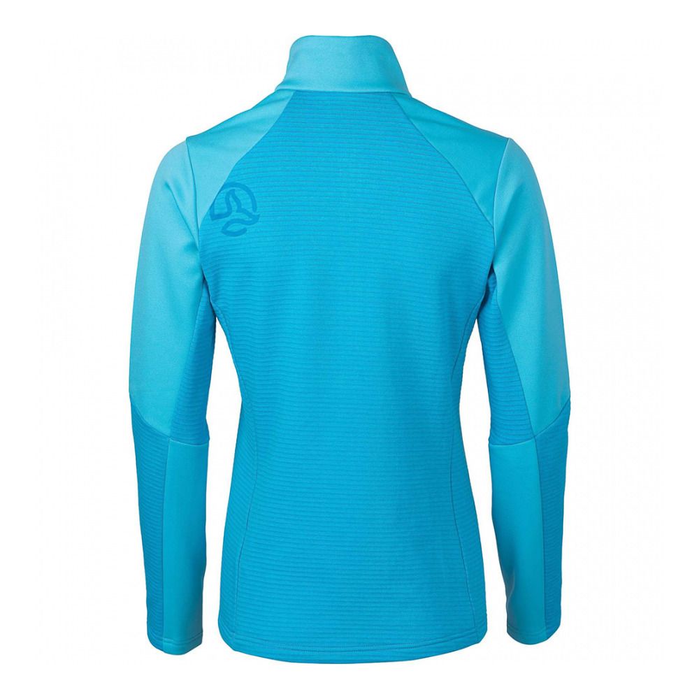 Ternua TESLINA 1/2 ZIP - Sweat Femme fresh ocean