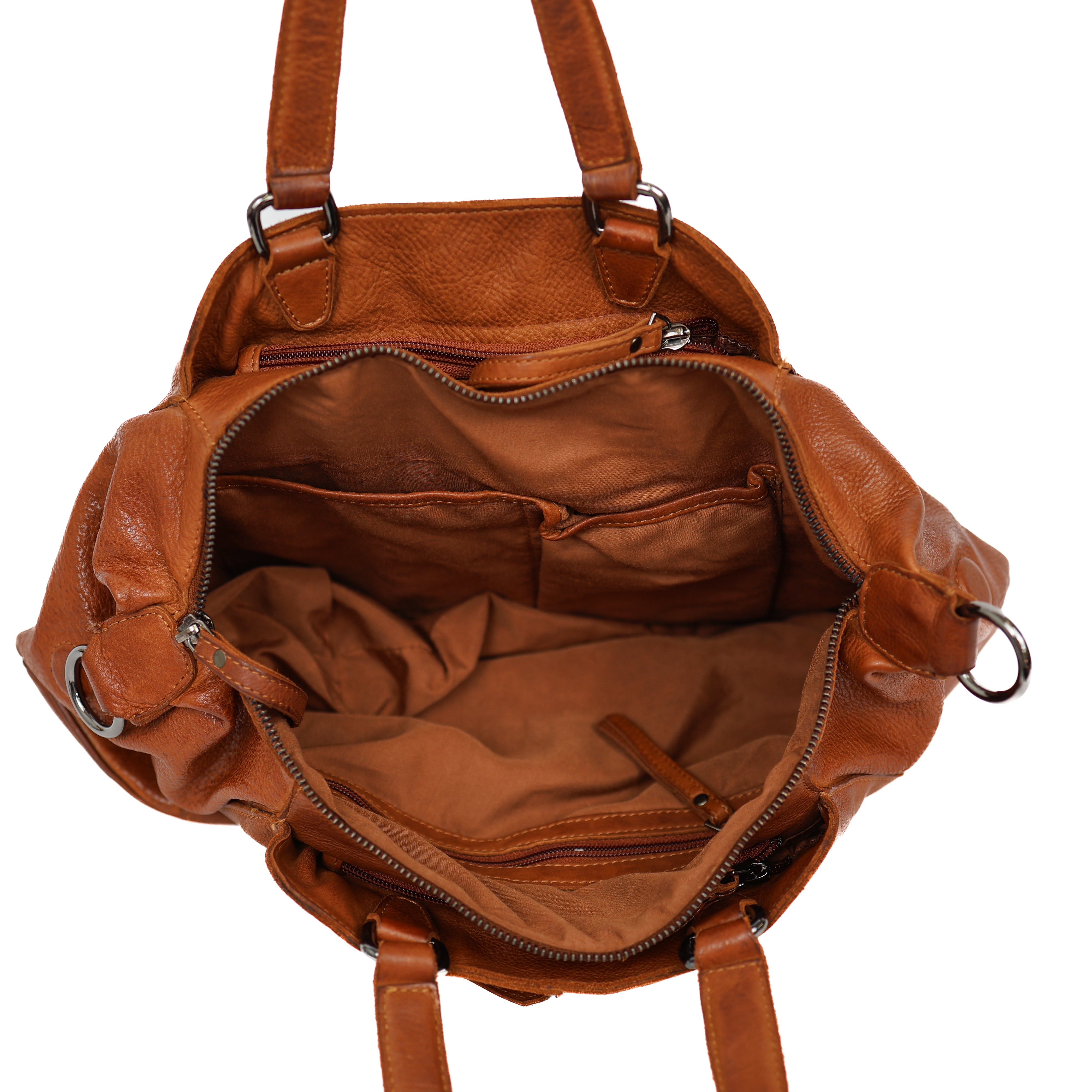 Hand-/schoudertas 'Jinte' cognac Cognac