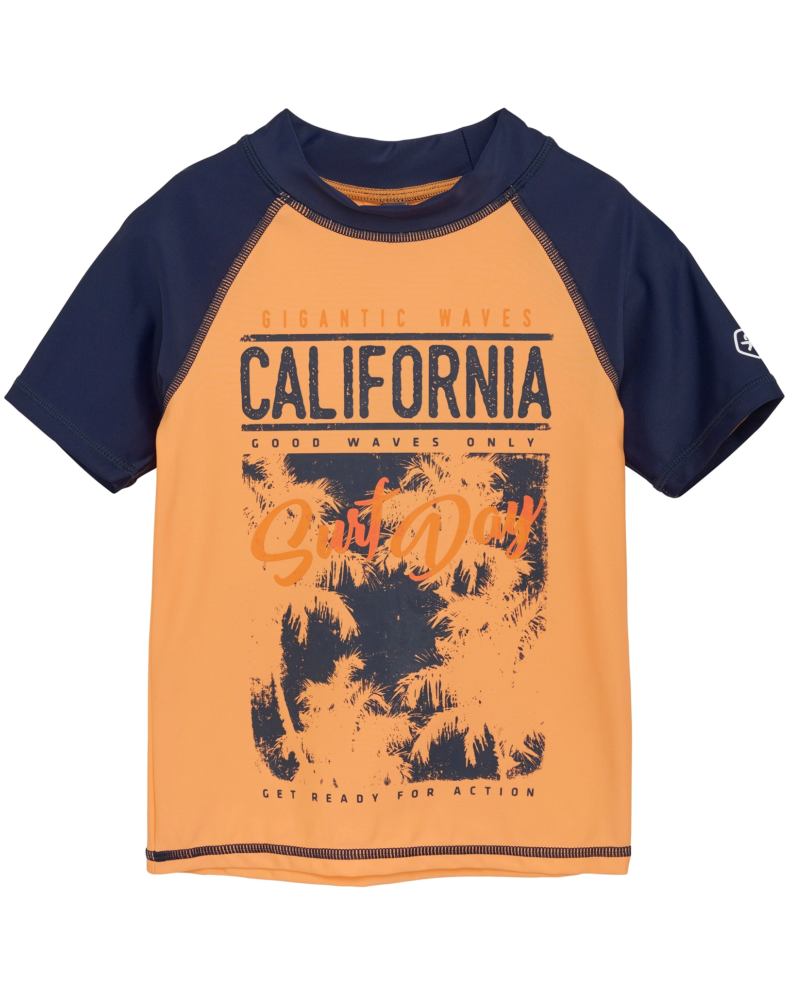 Badeshirt SURF DAY in tangerine