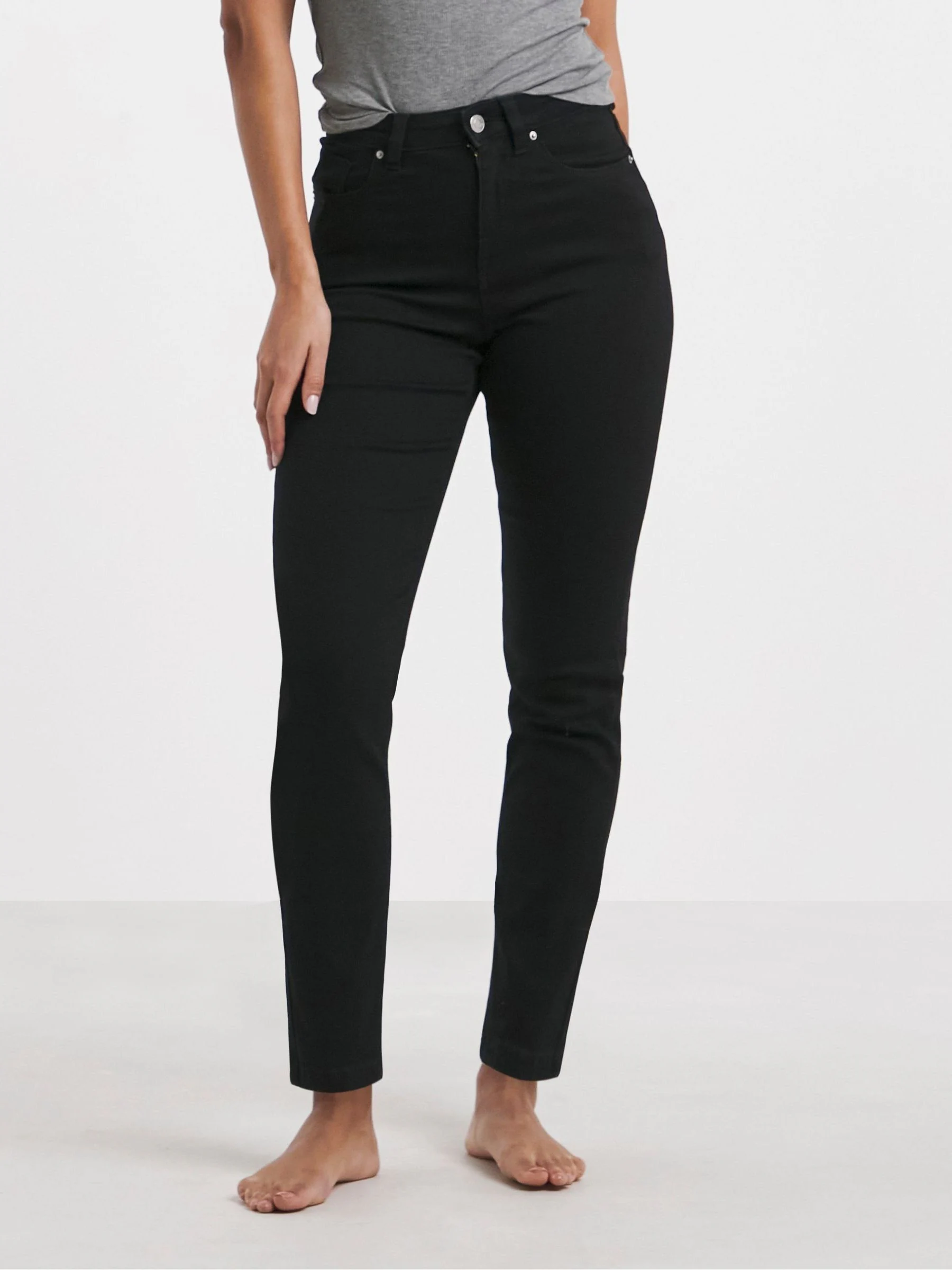 Zwart - Simply Be Super Stretch Slim Jeans met hoge taille