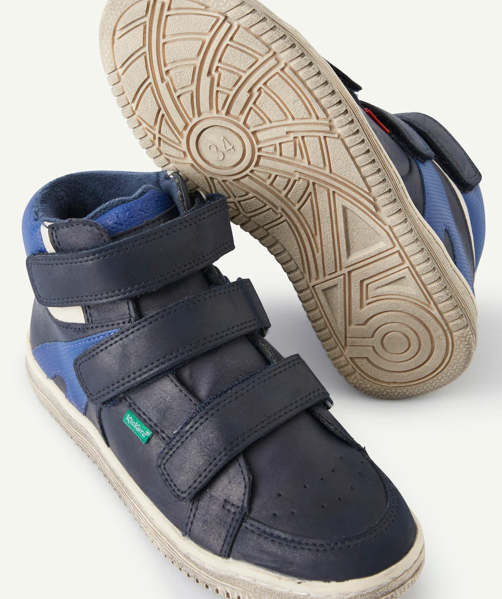KICKERSBASKETS LOHAN GARÇON BLEU BLANC MARINE