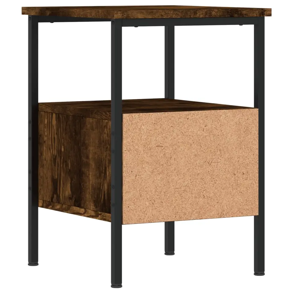 vidaXL - Nachtkastje - Bruin - Bewerkt hout - 2 stuks
