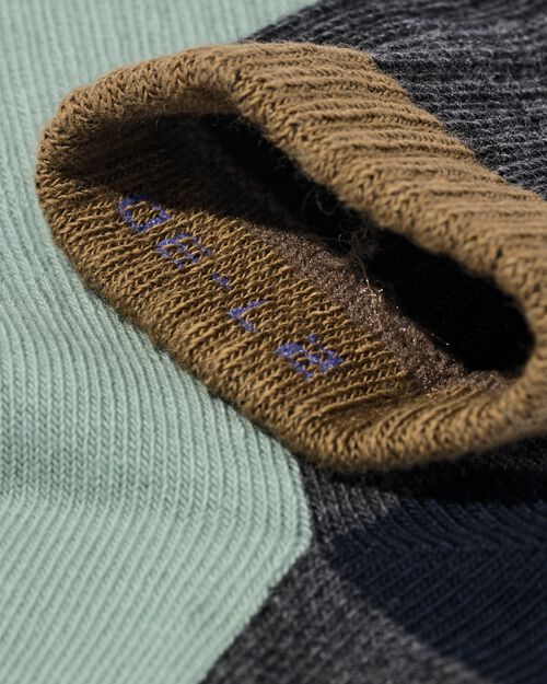 chaussettes en coton blocs de couleur - 5 paires bleu foncé