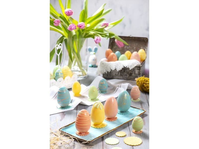 Decora Schablone Pralinenform - Eier - 70g 4 Hohlräume 4 Hohlräume