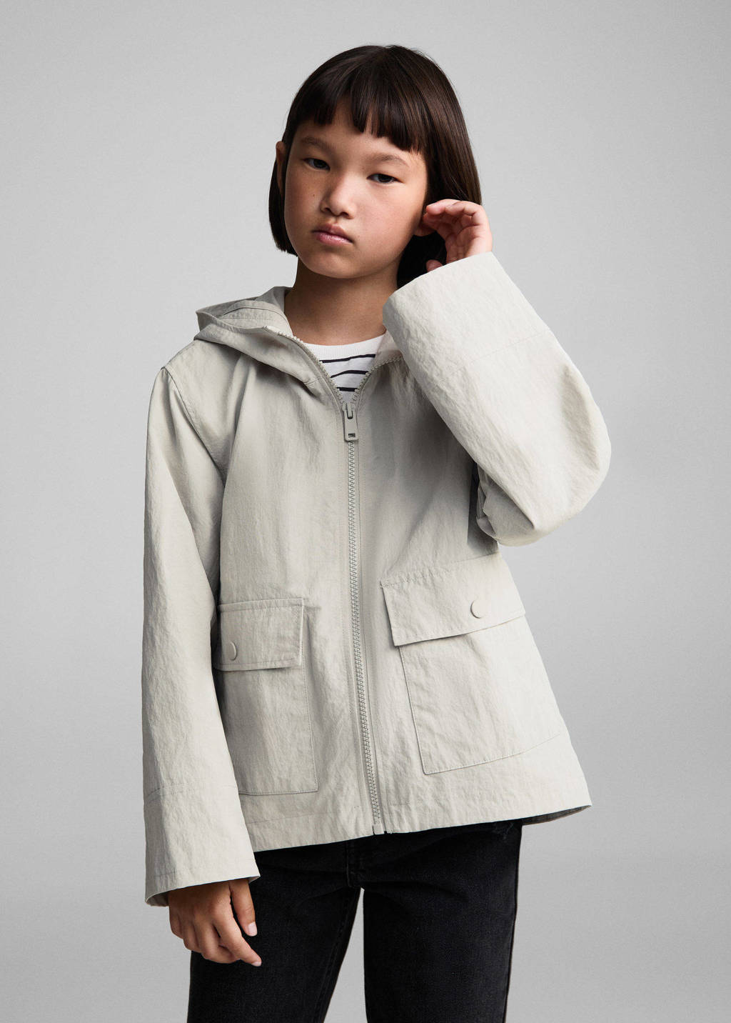 Mango Kids tussenjas grijs
