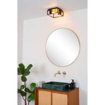 Lucide badkamer plafonnière Carlyn IP54 zwart