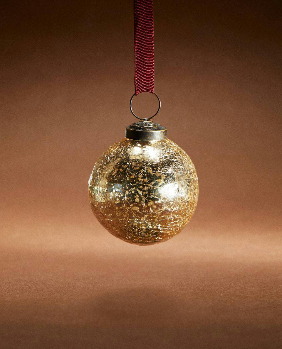 ENFEITE DE NATAL EM VIDRO MERCURISADO