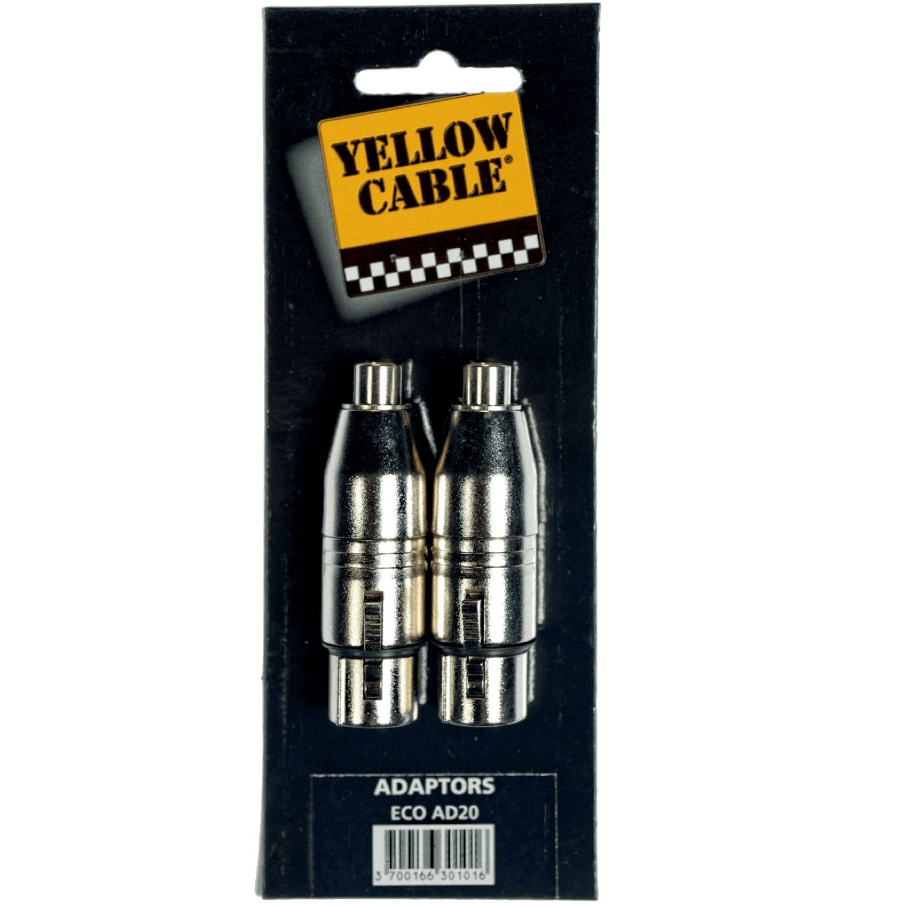 Yellow Cable AD20 RCA female - XLR female, verloopplug (2 stuks)