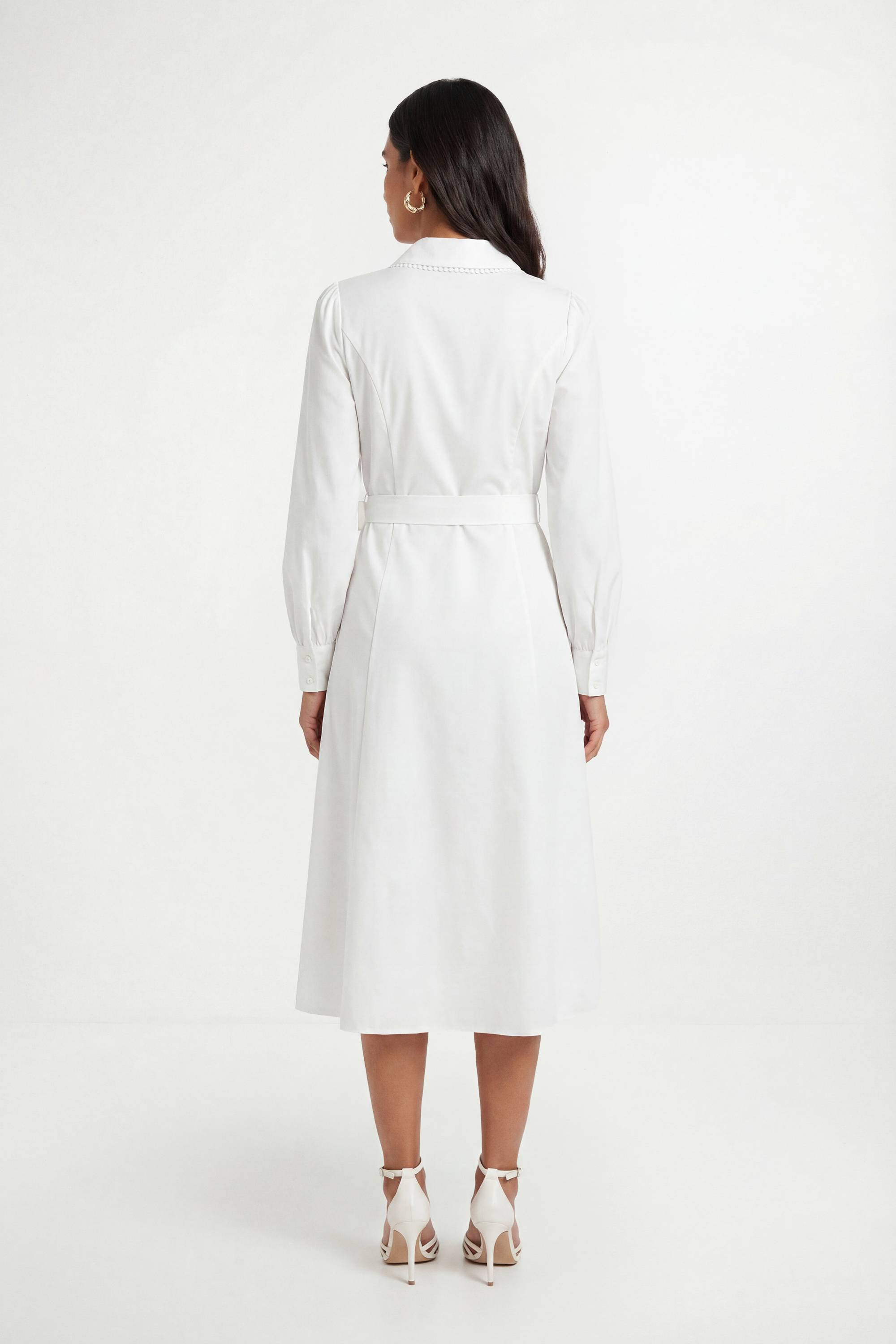 Wallis Robe Chemise En Coton Avec Détails En Dentelle