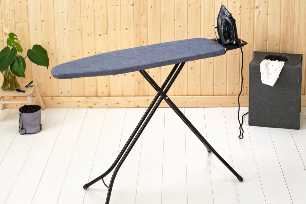 Strijkplank A, 110x30 cm, strijkerhouder - Denim Blue