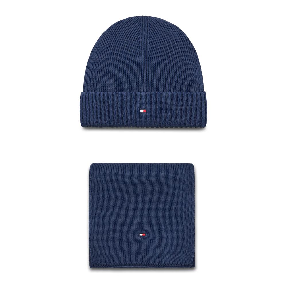 Tommy Hilfiger Coffret Echarpe + Bonnet Marine Enfant Tommy Hilfiger Small Flag