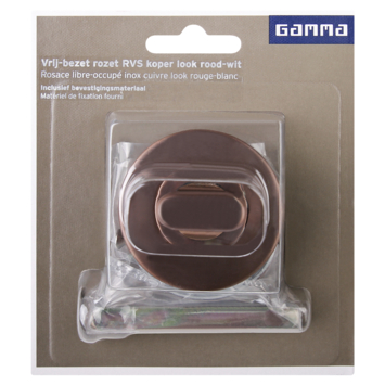 GAMMA vrij-bezet rozet rond koper look (RVS PVD)