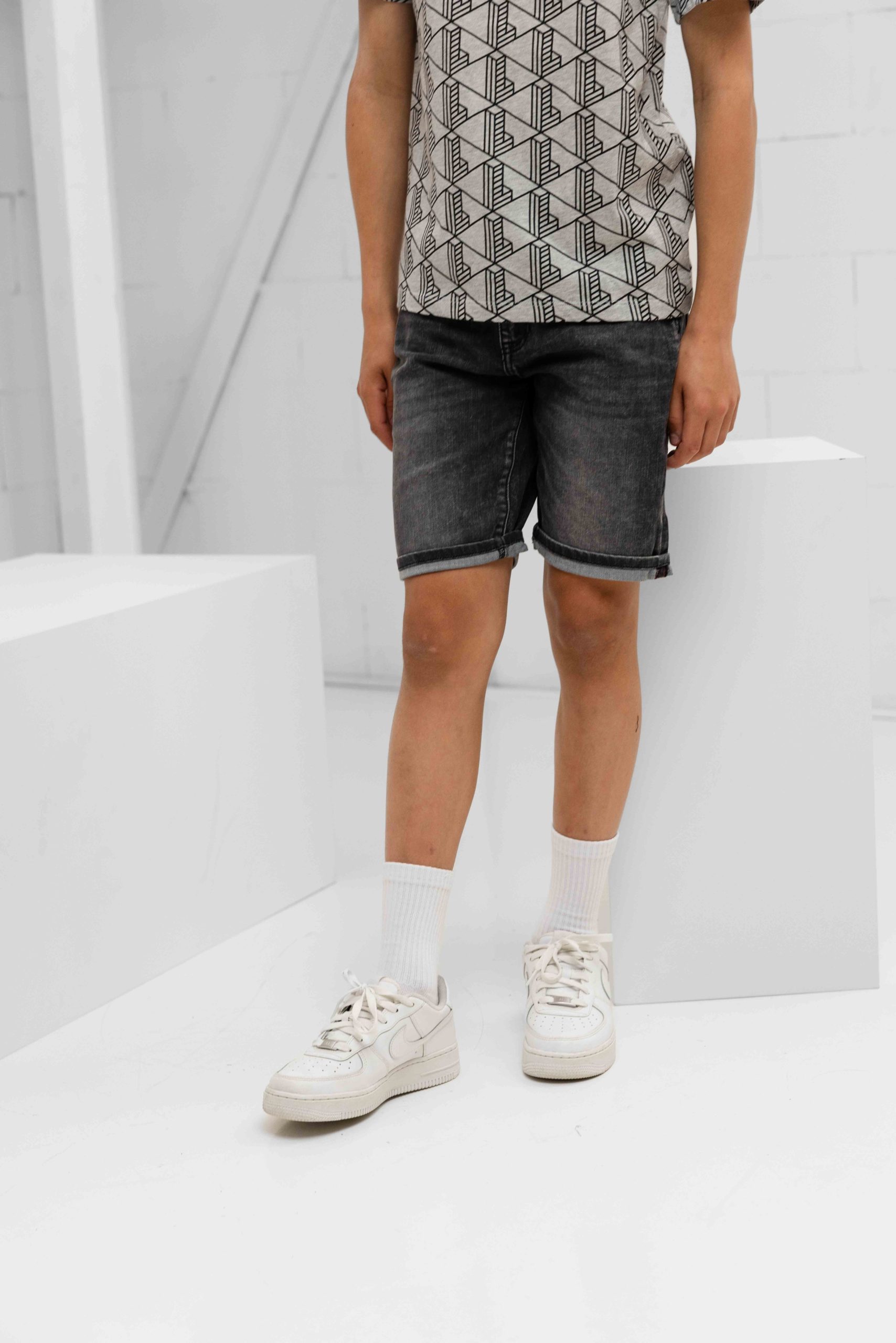 Vingino Charlie Icon Korte Broek Kids Donkergrijs