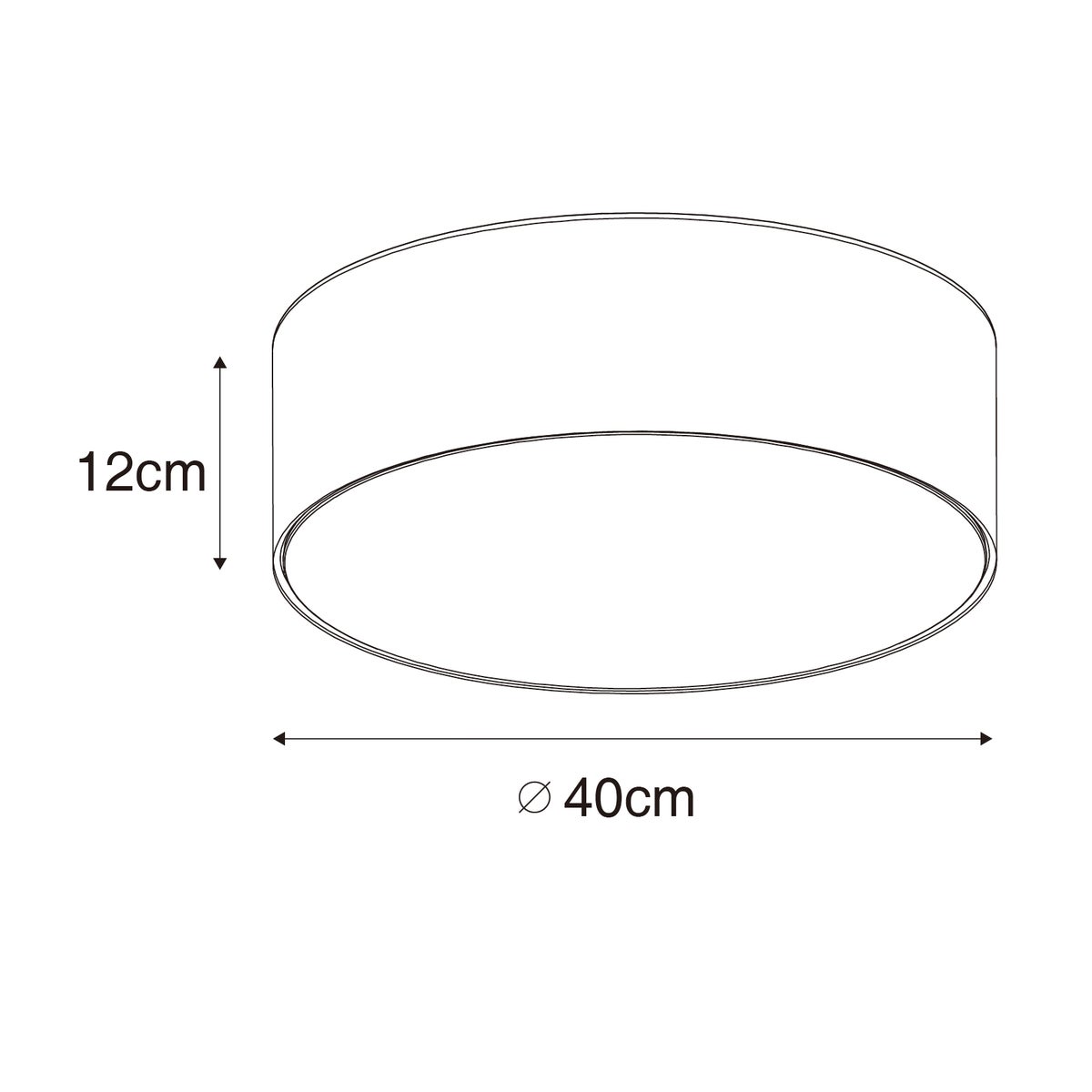 Moderne blauwe plafondlamp 40 cm - Drum