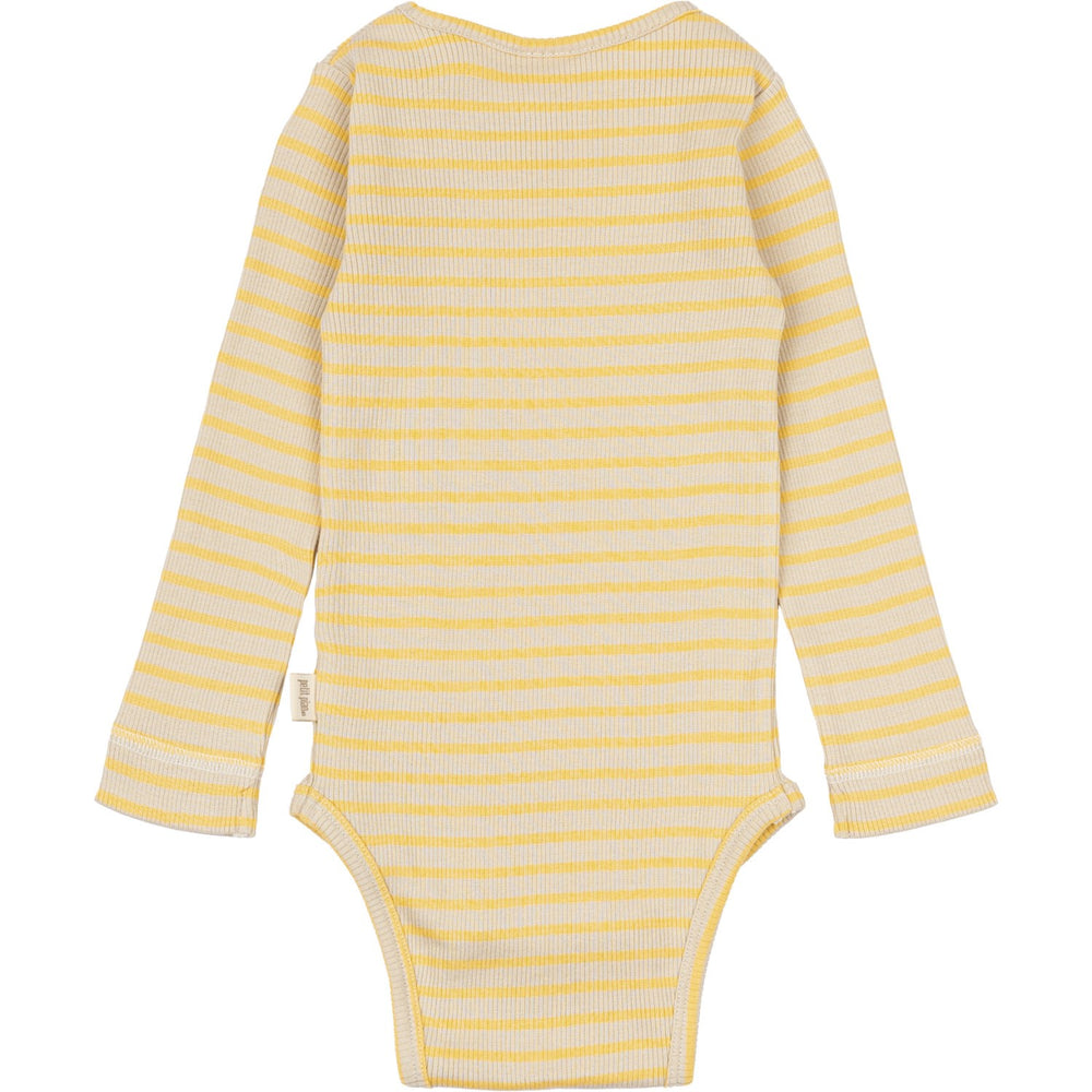 Køb Petit Piao Yellow Sun/Dark Off White Body L/S Modal Striped
