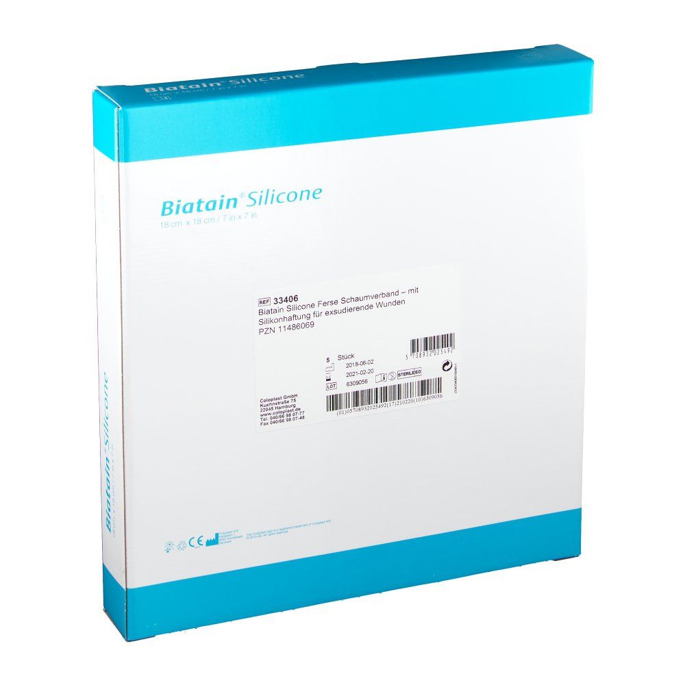 BIATAIN® Silicone Schaumverband Ferse 18 x 18 cm