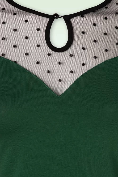 Banned Retro Evita evening top in groen
