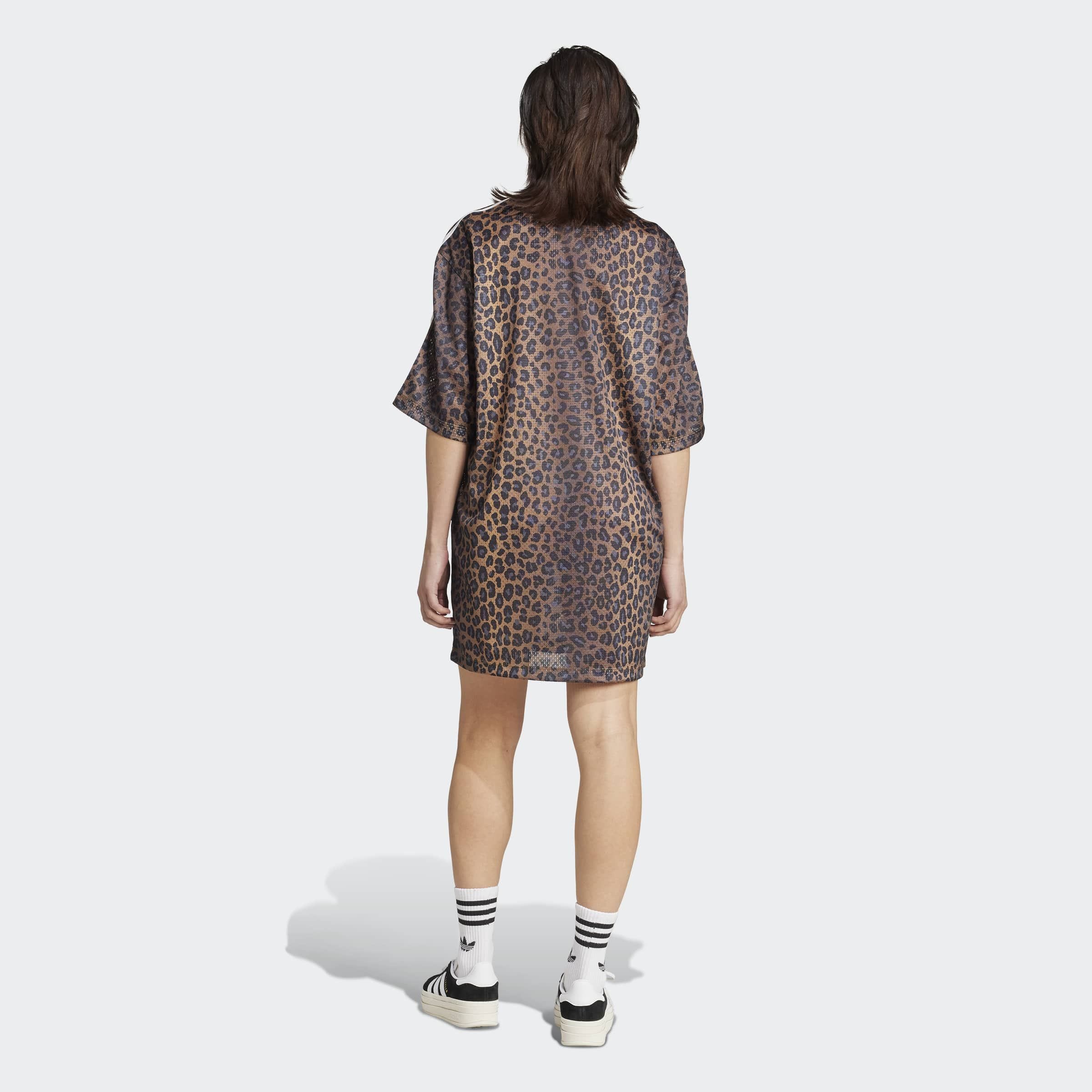 adidas Originals Shirtkleid »TEE DRESS« 1 Stk. tlg. Leoprint Shirtkleid, Dreiviertelarm, weite Passform