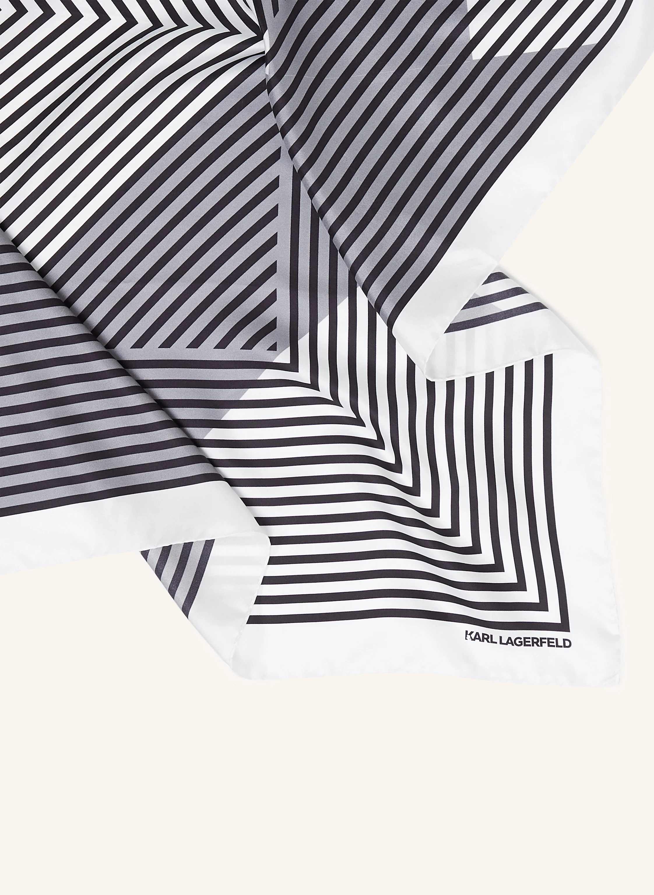 KARL LAGERFELD K/ESSENTIAL STRIPED SCARF