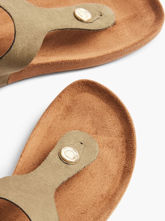 Graceland Pantoletten-Zehentrenner Khaki