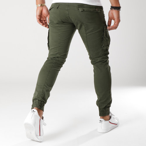 Pantalon Cargo Slim Fit Jerry Vert Kaki