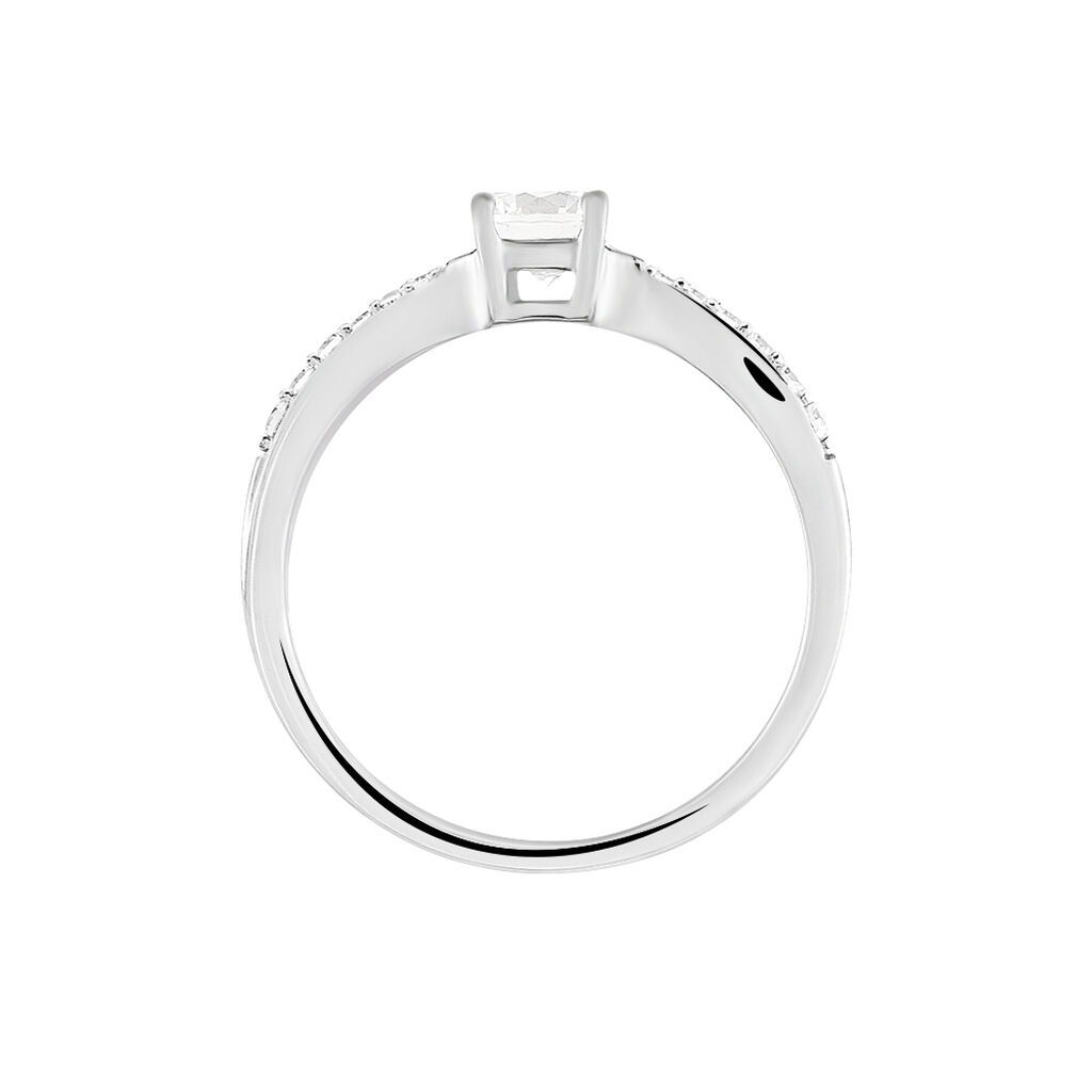 Bague Solitaire Doralicia Argent Blanc Oxyde De Zirconium