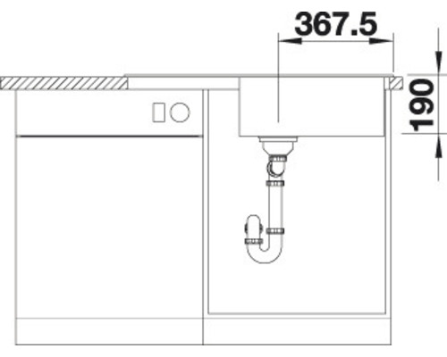 Blanco LEGRA XL 6 S spoelbak, 860 x 500 mm, zwart, 526087