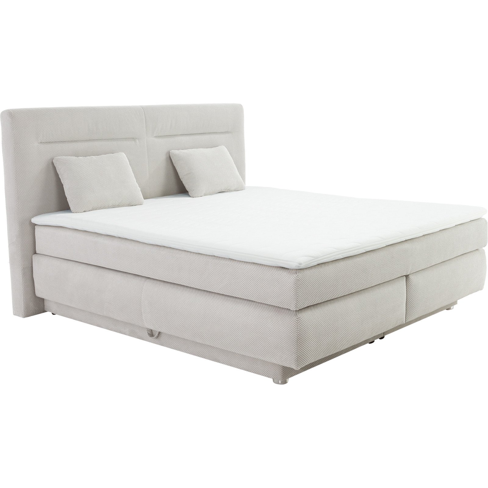 Boxspringbett Simone, Waffelcord-Stoff, 180 x 200 cm