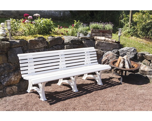 Blome Borkum tuinbank, kunststof, 4-zits, wit