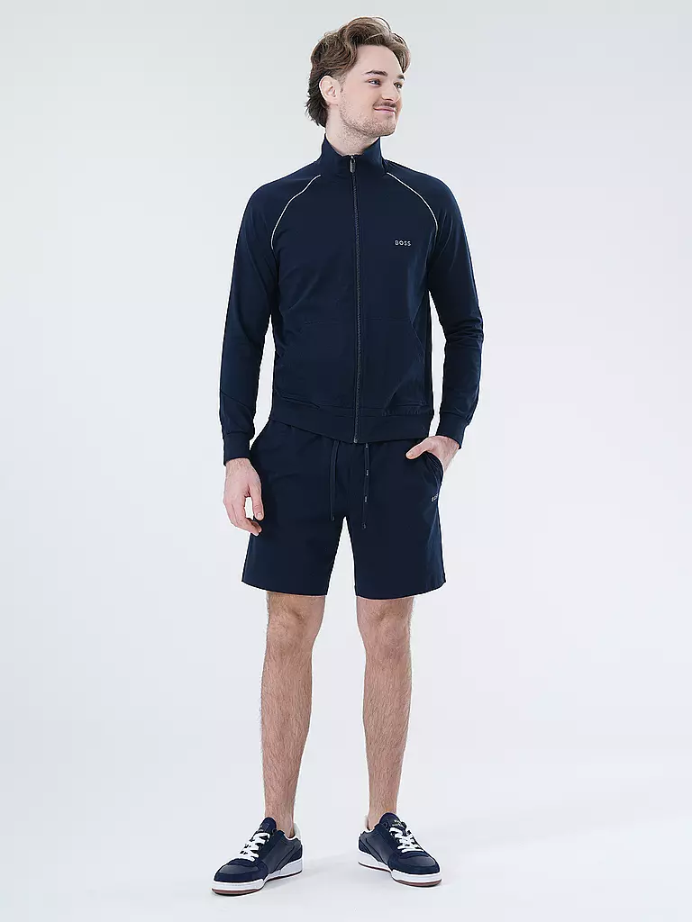 BOSS Loungewear Sweatjacke  dunkelblau