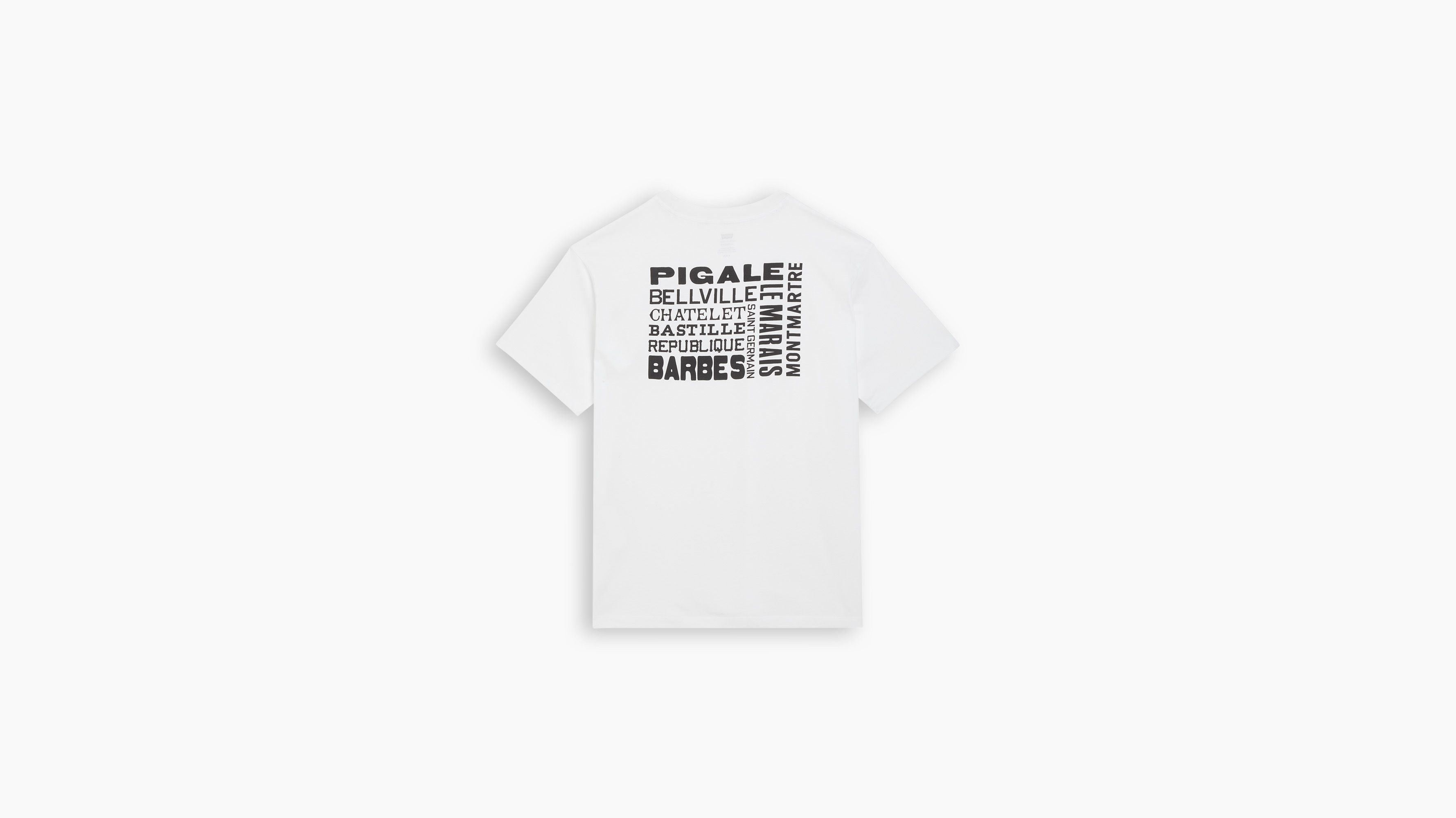 T-shirt graphique Vintage - Paris District White + - Blanc