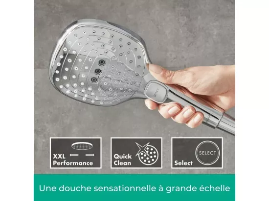 Lot robinet douche encastré thermostatique HANSGROHE ShowerSelect + Douche de tête Raindance E 300 fixation murale