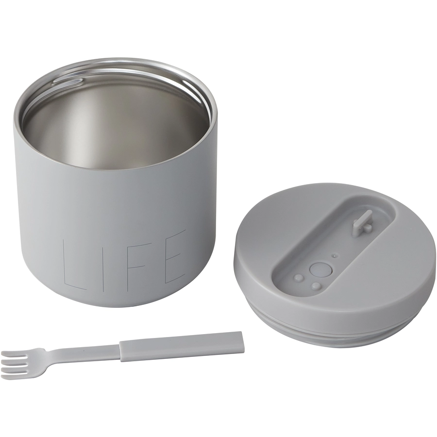 Design Letters Thermobox Travel life large in cool gray