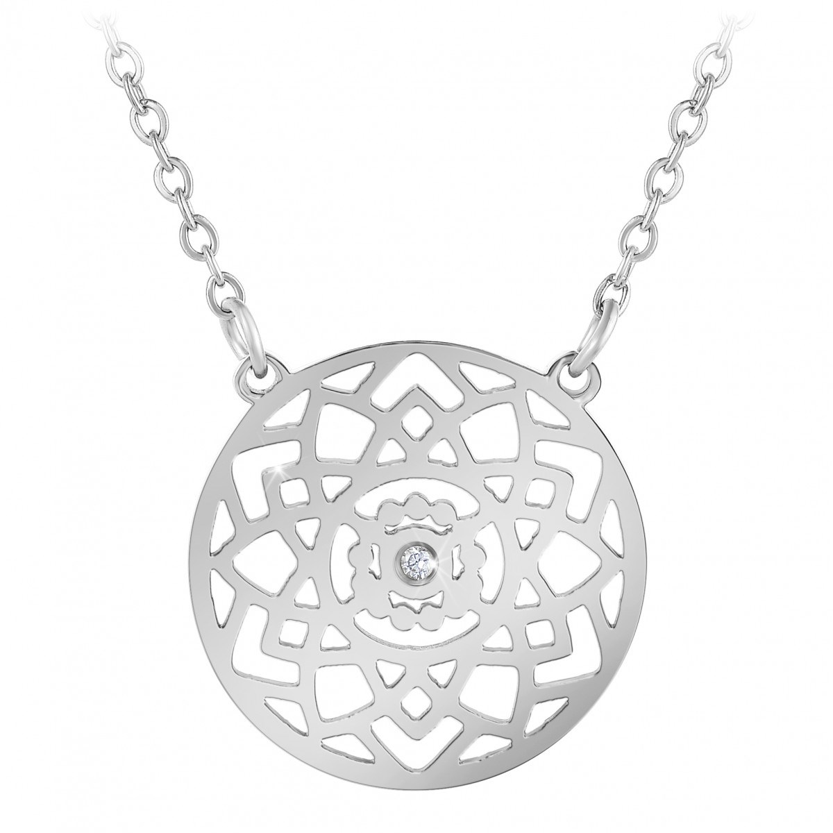 Collier SC Crystal orné d'un véritable diamant blanc