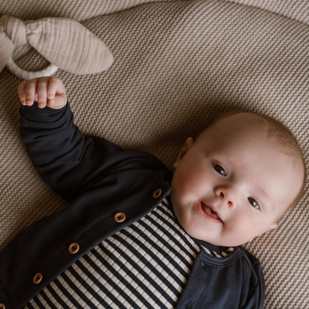 Dirkje vest + longsleeve + broek blauw/wit