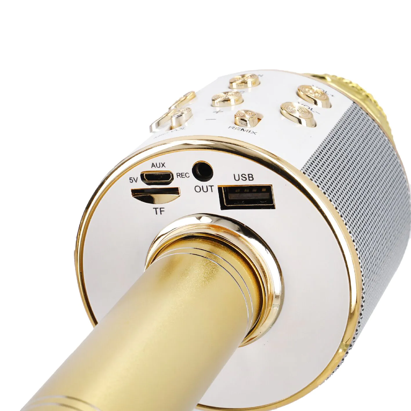 Karaoke Mikrofon, gold, 23 cm
