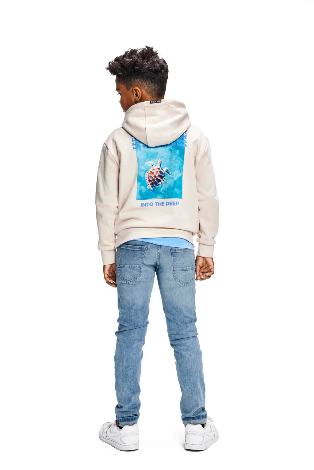 Retour Jeans hoodie Otis met backprint beige