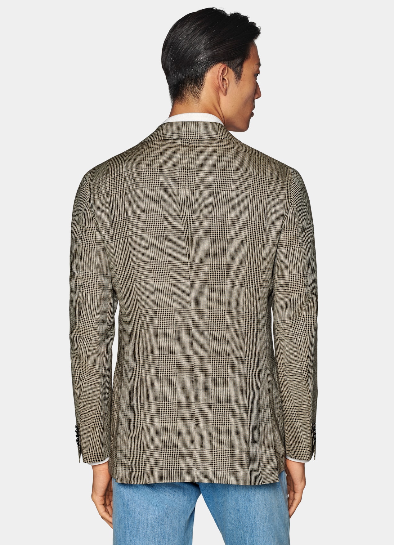 Blazer Havana coupe Tailored marron moyen à carreaux