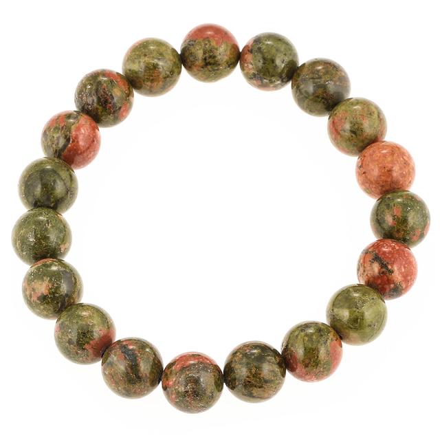 Collier & Armband, Unakit, ca. 510 ct., Ø 10 mm