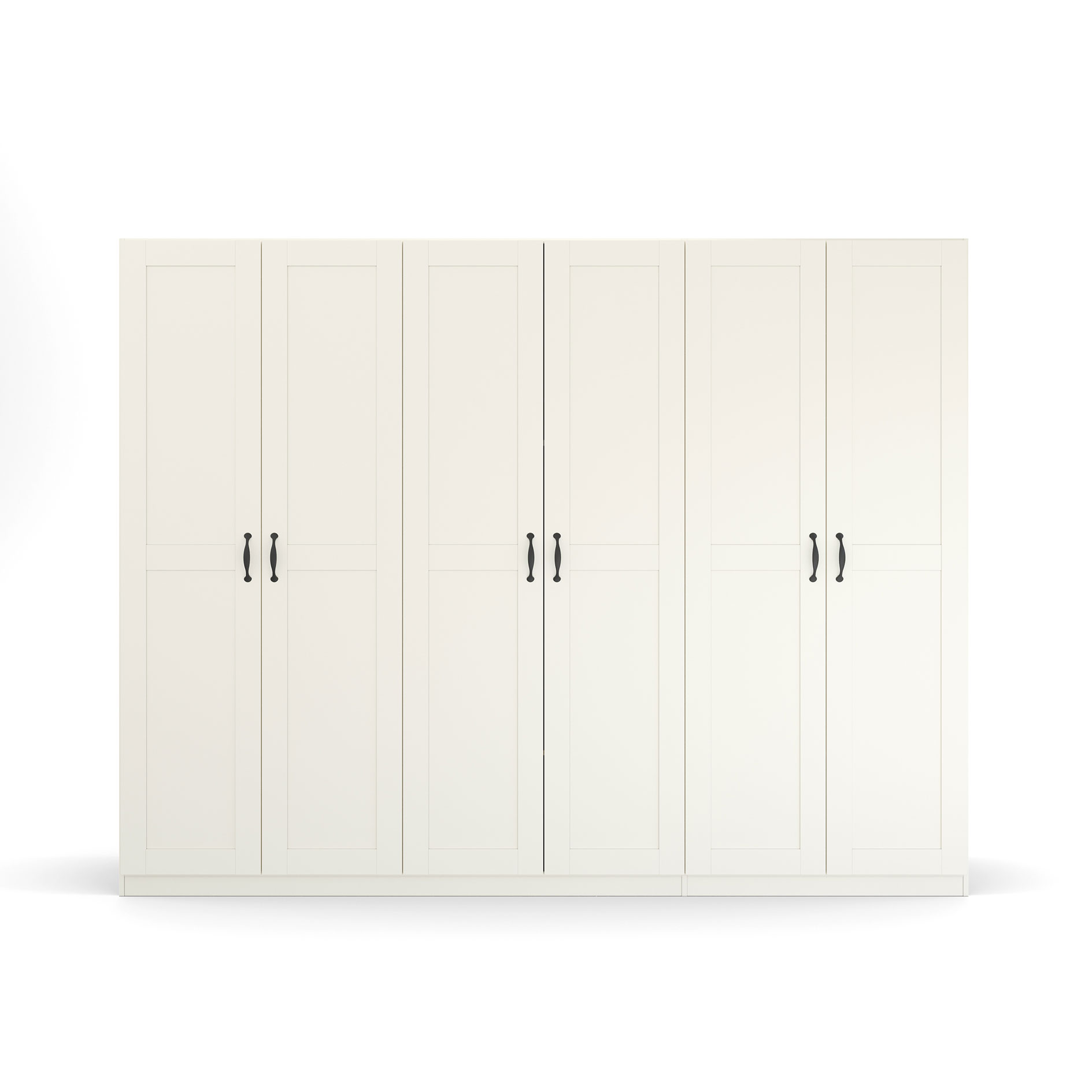 Drehtürenschrank - alpinweiß - 6 Türen - 271 cm